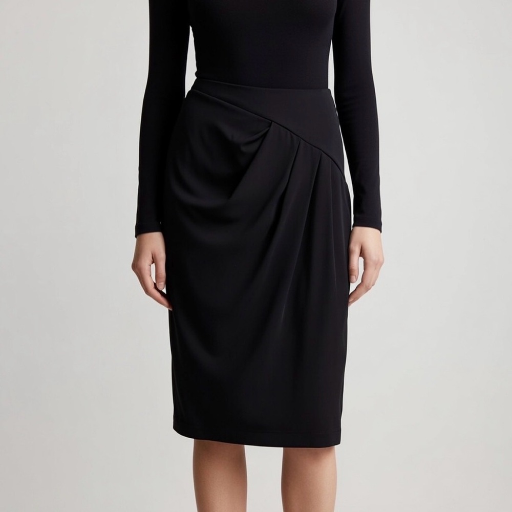 Donna Karan Black Midi Pencil Skirt - Picture 1 of 9